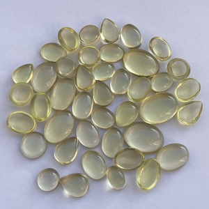 10mm 20mm 30mm naturel citron Quartz lisse rond ovale poire dos plat Cabochon taille libre pierres précieuses fabrication de bijoux anneaux pendentif - Product Image 3