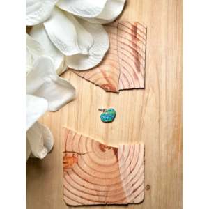 Colgante Étnico Religioso Zuni de Ópalo y Plata de Ley con Baño de Rodio y Dije de Oro Rosa - Product Image 3
