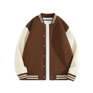Veste de baseball en laine mélangée de style streetwear personnalisée avec des lettres brodées tendance pour la saison hivernale Fabricant de vestes - Product Image 1