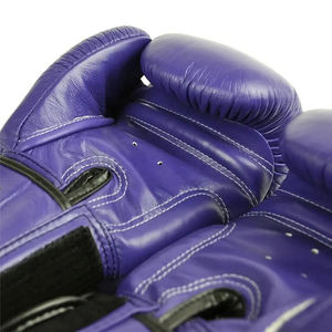 ถุงมือชกมวยหนังแท้รุ่นพิเศษสีน้ำเงิน Twins Speed Bag Boxing Luva Muay Thai - Product Image 3