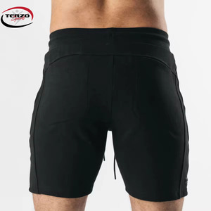 Pantalones cortos deportivos de compresión de calle para hombre, nuevo diseño, ropa de gimnasio sólida, ropa de entrenamiento de tela de rizo para correr, venta al por mayor - Product Image 2
