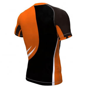 Sleeve <b>Compression</b>, Short/Half Men's Custom Shirts | Factory Made BJJ Rash Guard Men Half Sleeve Rash Guard Sublimation - Product Image 4