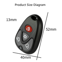 Télécommande universelle sans fil RF à 4 boutons pour ouvre-porte de garage et portail, avec code fixe et code d'apprentissage, garantie 1 an - Vente en gros usine
