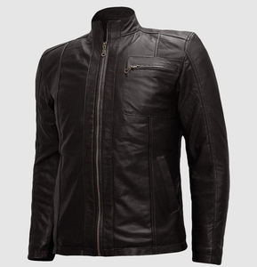 Nouvelle veste de meilleure qualité en cuir pour hommes Veste en cuir de conception personnalisée respirante et coupe-vent pour hommes - Product Image 3
