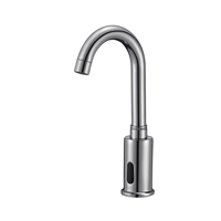 Robinet de salle de bain Commercial sans contact à capteur automatique avec robinets de vanité chromés, robinet d'eau de salle de bain mains libres