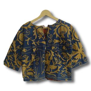 Chaqueta Bomber Reversible de Algodón con Bordado Suzani, Estilo Boho, Logotipo Personalizado para Primavera y Otoño con Decoración de Plumas - Product Image 5