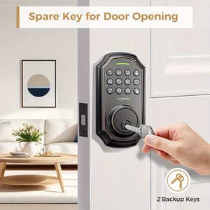 Serrure <span class=keywords><strong>de</strong></span> porte intelligente haute sécurité Vians, compatible Wi-Fi Cloud, verrouillage automatique, affichage numérique, <span class=keywords><strong>mot</strong></span> <span class=keywords><strong>de</strong></span> <span class=keywords><strong>passe</strong></span> anti-regard indiscret, capacité 100 utilisateurs - Product Image 2