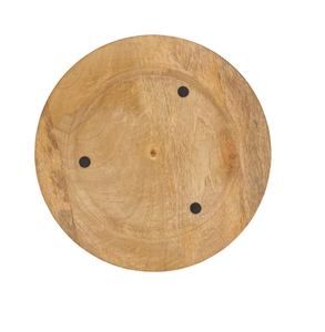 Assiettes à dîner rondes en bois d'acacia Assiettes de présentation en bois naturel légères pour l'utilisation de Pizza de dessert de salade de collation de plat - Product Image 1