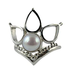 Bague en argent sterling 925 faite à la main, style bohème, pierre de naissance de juin, perle d'eau douce, cadeau idéal pour son anniversaire ou son anniversaire de mariage - Product Image 1