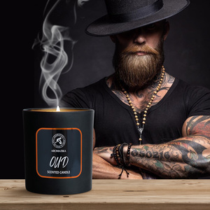 Vela Aromática Aromatika Oud de Cera de Soya en Frasco de Vidrio Moderno, Serie para Hombre, Vela de Aromaterapia Ecológica Premium, Regalo de Lujo - Product Image 2