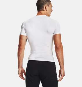 Camiseta deportiva de gimnasio con cuello en V de algodón de alta calidad para hombre, Top de entrenamiento de longitud larga para verano Fitness 100% algodón - Product Image 2