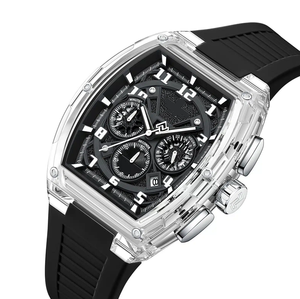 Reloj cronógrafo de acero inoxidable para hombre, reloj de pulsera clásico con pantalla analógica - Product Image 6