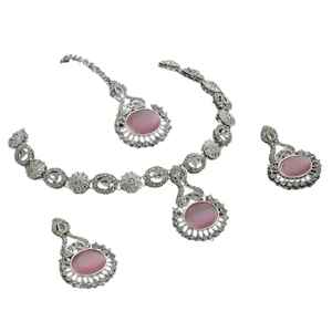 Mehndi Plating Modern CZ Stone Jewelry Elegant CZ Stone Festival Necklaces Fashion Jewelry Luxury Artificial Jewelry Export - Product Image 1