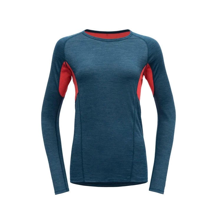 Women's Merino Wool Thermal Underwear Long Sleeve Shirt Running Top Merino Wool Running Shirt With Or Without Thumble Hole