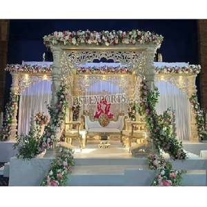 Exportations de Mandap DST en bois de mariage de conception de Paisley proéminent acheter l'événement de vente de fabricant de Mandapam en bois de mariage indien personnalisé - Product Image 1