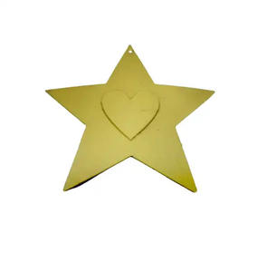 Étoile suspendue en métal de taille moyenne en gris fini pour décoration murale de Noël et du festival Étoile suspendue - Product Image 2