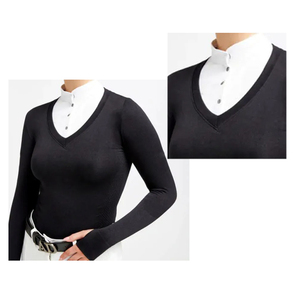 Camisa de equitación Capa base Polo Ecuestre Mujeres Niños En Tejido técnico de secado rápido Totalmente personalizable al precio más bajo - Product Image 5