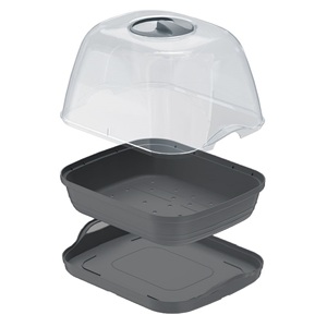 Serra da Tavolo RESPANA, Vassoio/Secchio Multiuso per Semi con Coperchio in Policarbonato, Dimensioni (mm) 257x196x185, Colore Antracite - Product Image 5