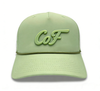 Casquette de golf personnalisée avec logo en caoutchouc, en polyester respirant à séchage rapide, ajustable, couleur personnalisée, légère