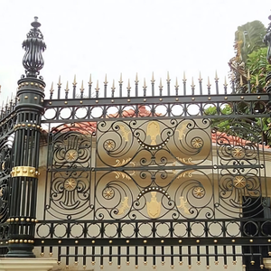 Durable Decorative Stainless Steel Wrought Iron <b>Fence</b> Panel Powder Coated Finish Eco-Friendly Design for Outdoor Protection - Product Image 6
