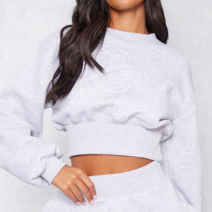 Sudadera con Top corto para mujer con logotipo personalizado, sudadera con Top corto superventas para mujer, sudadera con Top corto de alta calidad - Product Image 5