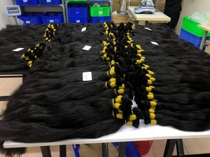 Extensiones de Cabello Virgen Vietnamita 100% Precio de Fábrica, Súper Doble Trama, Cutícula Alineada, Suministro Personalizable - Product Image 3