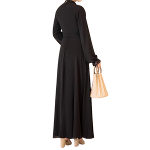 Producto de Venta caliente ligero estilo Dubái negro Abaya Cardigan nuevo diseño musulmán mujeres Hijab Abaya vestido a precios de mayorista - Product Image 3
