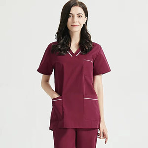 Último verano de las mujeres enfermería Jogger perfecto Top y pantalones Set Scrubs uniformes conjuntos de manga corta fabricante ropa deportiva - Product Image 2