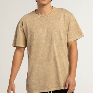 Nouveau Design Acid Wash T-Shirt Meilleure Qualité Hommes Solide Couleur T-Shirt Surdimensionné Plain Acid Wash T-Shirt - Product Image 2