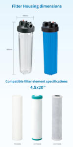 Boîtier de filtre à eau à osmose inverse manuel en plastique durable Système de filtre à eau RO longue durée - Product Image 5