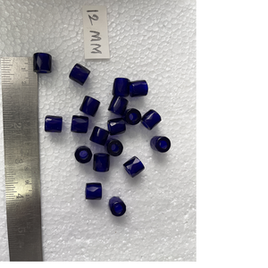 Cuentas de vidrio de Comercio ruso facetadas azules hechas a medida en tamaño 12 mm Ideal para diseñadores de joyas para reventa - Product Image 1