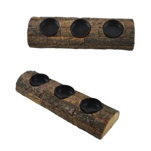Natural Wood Design Three in One Tealight Holder at Affordable Price Votive Holder With Trending and Designer T-<b>light</b> Holder - Product Image 1