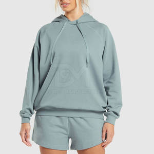 Ensemble de survêtement d'hiver pour femmes, 100% coton respirant, séchage rapide, personnalisable, 2 pièces, short décontracté - Product Image 1