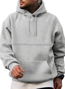Sweat-shirts à capuche en coton pour hommes, col à cordon, décontractés, à manches longues, pour le sport, personnalisables avec texte et logo pour hommes - Product Image 3