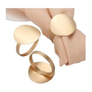 Attrayant En Gros Ronds De Serviette Fil Rond En Métal En Acier Inoxydable Or Rose Décoration Serviette Boucle Pour Sangle Porte-Mouchoirs - Product Image 1