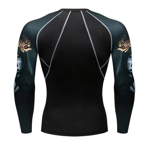 Wholesale Custom Unisex Rash Guard Polyester Spandex UPF50+ Quick Dry <b>Compression</b> <b>Shirt</b> Surf Swim Gym OEM Logo Sublimation - Product Image 5