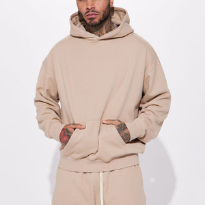 Sudadera con capucha transpirable de algodón grueso liso en blanco personalizada al por mayor de alta calidad - Product Image 1