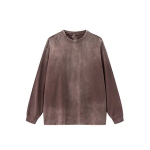 Lavage à l'acide hommes surdimensionné basiques sweat personnaliser Streetwear Vintage hommes français éponge à capuche 100% coton polaire homme à capuche - Product Image 1