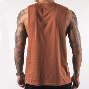 Débardeur d'entraînement de fitness avec logo personnalisé pour hommes, débardeur d'été tricoté décontracté, de musculation et de musculation, vente en ligne - Product Image 2