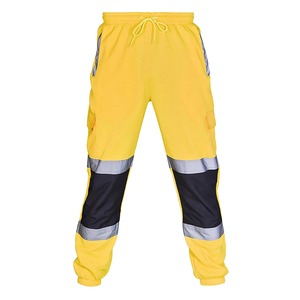 Nouveaux pantalons de travail de sécurité pour hommes, pantalons décontractés pour travaux routiers, bandes réfléchissantes haute visibilité, salopettes de travail, pantalons de jogging, vêtements de travail, mi-longueur, 100% - Product Image 3
