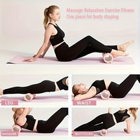 Rodillo Compacto de Espuma EVA, Barra de Masaje para Fitness, Entrenamiento de Espalda, Aumento de Yoga, Pilates, Gimnasio, Camilla de Pantorrilla, Herramienta Manual de Alivio Muscular, 45cm