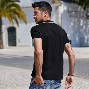 Polo de manga corta para hombre, camiseta Polo con logotipo personalizado, tela transpirable - Product Image 4