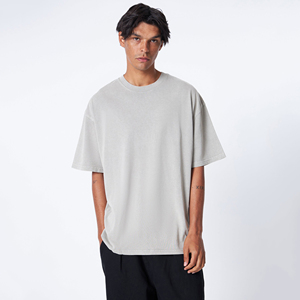 T-shirt pour homme à col rond de haute qualité, en tissu tricoté uni avec motif de lettres, logo personnalisé, séchage rapide - Product Image 5