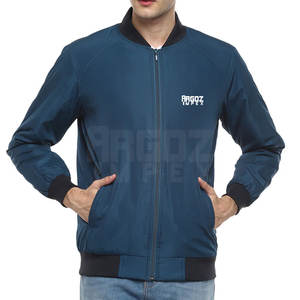 แจ็คเก็ตบอมเบอร์ผู้ชายดีไซน์ล่าสุด 100% โพลีเอสเตอร์ คอตั้ง กันน้ำ โลโก้ด้านหน้า ขายส่ง ฤดูหนาว แห้งเร็ว ระบายอากาศได้ดี - Product Image 4