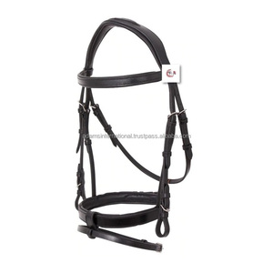Brida de caballo de cuero suave acolchada de buena calidad, banda para cejas ostentosa de cristal nueva - Product Image 2