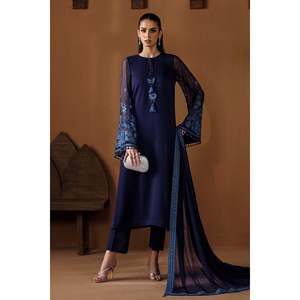 Ensemble de costume pour femme en mousseline brodée PR-1287 - Product Image 1
