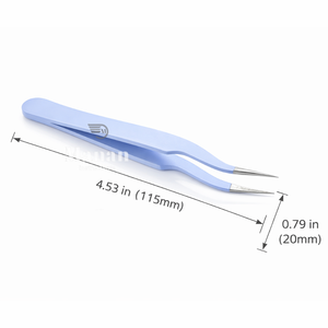 Professional Blue L Shape Lash Tweezers Volume Eyelash <b>Extension</b> Tool Precision Grip Easy Handling - Product Image 5