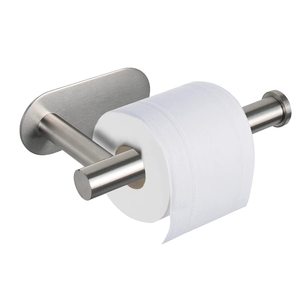 Portarrollos de papel higiénico con acabado de acero inoxidable moderno, niquelado para baño, cocina, baño - Product Image 3