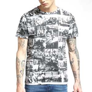 Camiseta de sublimación completa de diseño personalizado, camiseta de manga corta de fibra de algodón/bambú, el mejor producto de venta, camisetas de sublimación para hombres - Product Image 1