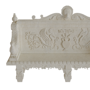 Banco de Jardín de Mármol y Pavo Real Tallado a Mano de Alta Calidad, Asientos Comerciales para Parques al Aire Libre - Product Image 5